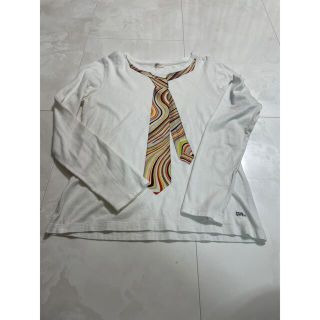 ポールスミス(Paul Smith)のPAUL SMITH PINK スカーフ柄ロンＴシャツ　Ｍ(Tシャツ(長袖/七分))