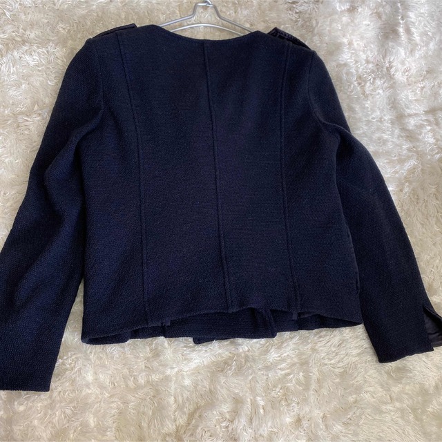 【アルパカ20%ウール】BALLSEY伸縮性ジャケット2way紺ネイビー38M