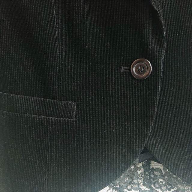 コーデュロイ　テーラードジャケット　レース付け裾 レディースのジャケット/アウター(テーラードジャケット)の商品写真