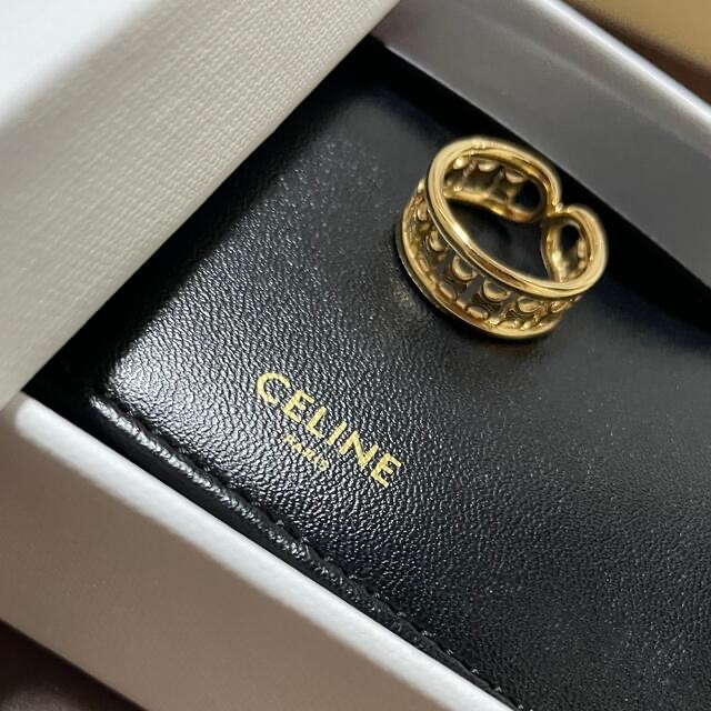 【CELINE】セリーヌ 人気  指輪 リング♪ サイズ7（us）☆ゴールド☆迅速丁寧なお取引を心がけます