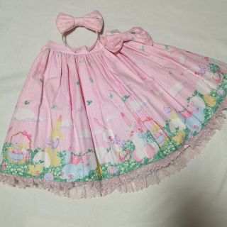 アンジェリックプリティー(Angelic Pretty)のAngelic Pretty イースター柄スカート カチューシャセット(ひざ丈スカート)