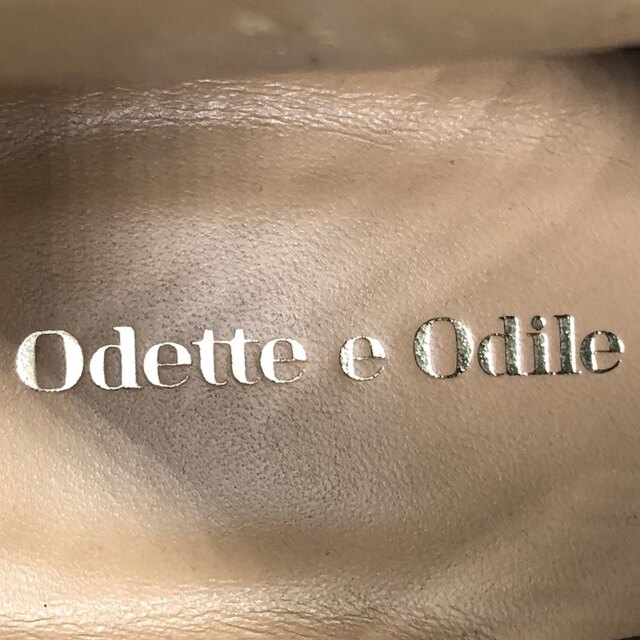 Odette e Odile(オデットエオディール)の【新品】Odette e Odile レザー コンビ ショートブーツ グレー レディースの靴/シューズ(ブーツ)の商品写真