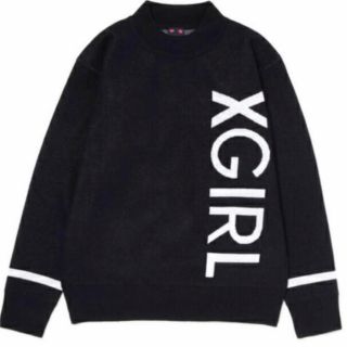 エックスガール(X-girl)の新品 X-GIRL BIG LOGO TOPS ブラック(ニット/セーター)