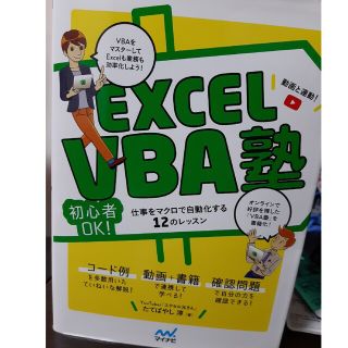 Ｅｘｃｅｌ　ＶＢＡ塾 初心者ＯＫ！　仕事をマクロで自動化する１２のレッス(コンピュータ/IT)