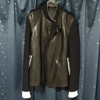 極美品【LANVIN】ジップアップ ラムレザー ジャケット