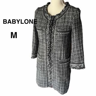 バビロン(BABYLONE)の極美品♡BABYLONE ツイードジャケットコート　38(ノーカラージャケット)