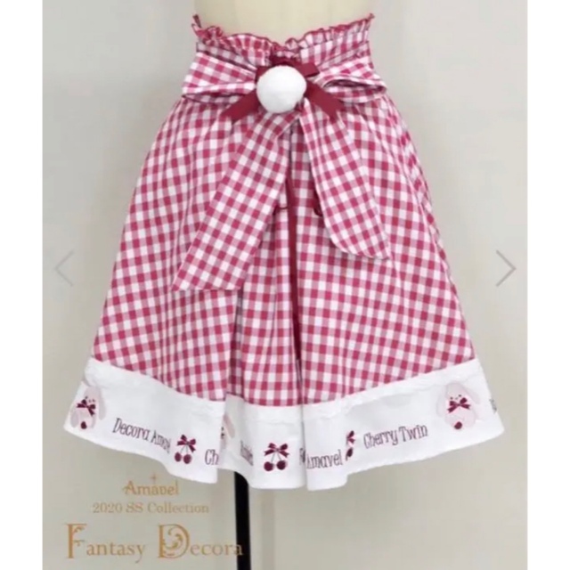 Amavel(アマベル)の★ Amavel  Cherry Twin Rabbitsうさぎ  スカート ★ レディースのスカート(ミニスカート)の商品写真