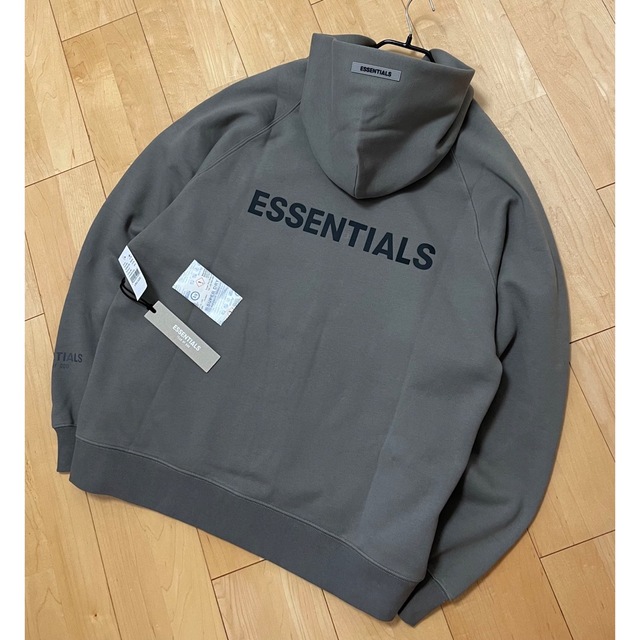 ESSENTIALSエッセンシャルズFULL-ZIP バックロゴ ジップパーカー