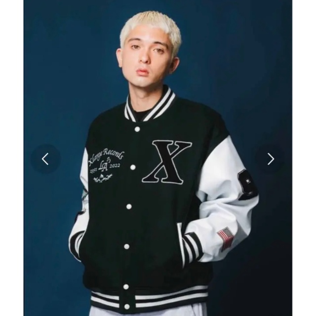 新品】X-LARGE OG LOGO VARSITY JACKET GREEN メンズ ジャケット