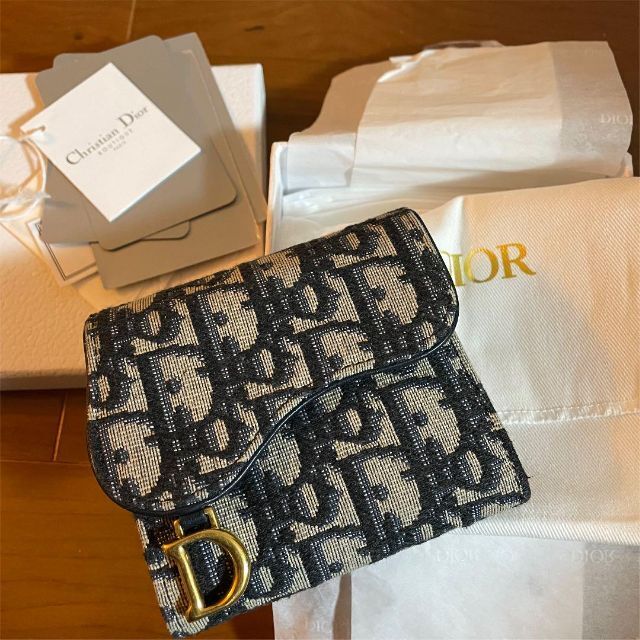 Christian Dior - Christian Dior 三つ折り財布 トロッター ジャガード