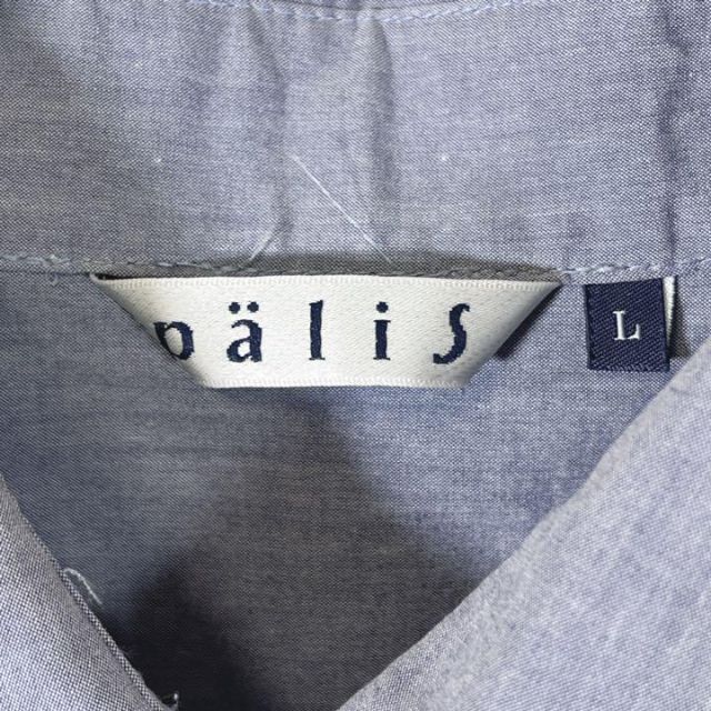 PARIS(パリス)の【美品】Palis シャツワンピース　膝丈　 L 日本製　レディース　シャツ レディースのワンピース(ひざ丈ワンピース)の商品写真