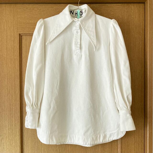 NHOJ デニムシャツ ホワイト LITMUS 白 ブラウス リトマス