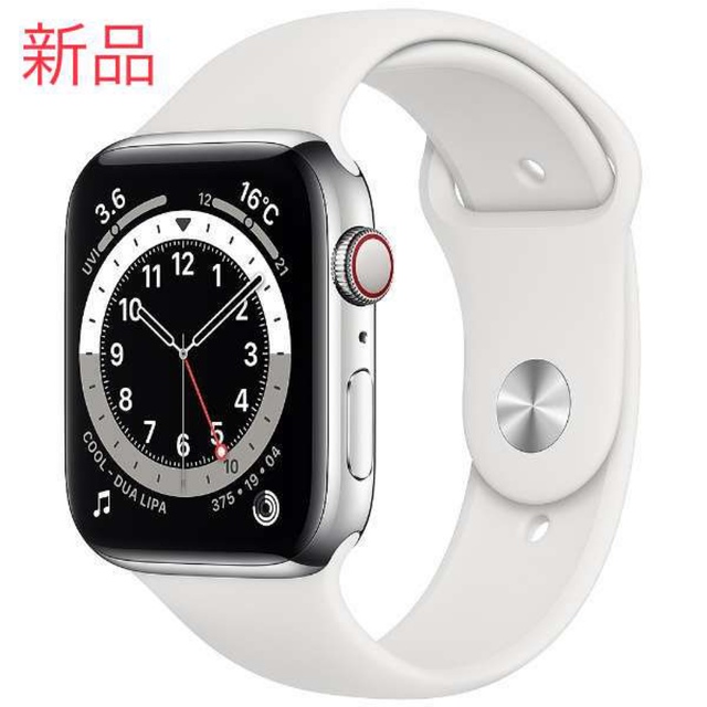 Bluetooth50【新品】Apple Watch6 44mm シルバーステンレス M09D3J/A