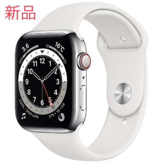 アップルウォッチ(Apple Watch)の【新品】Apple Watch6 44mm シルバーステンレス M09D3J/A(腕時計(デジタル))