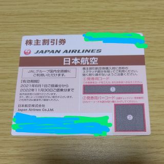 ジャル(ニホンコウクウ)(JAL(日本航空))のJAL株主優待券 2022年11月30日搭乗分まで(その他)