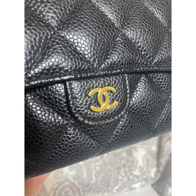 CHANEL シャネル　キャビアスキン　フラップウォレット　財布　長財布