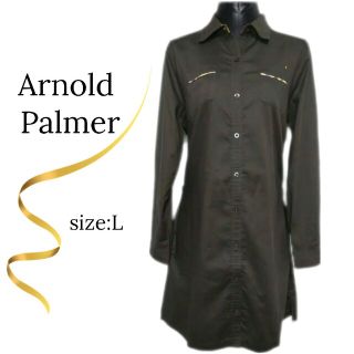 アーノルドパーマー(Arnold Palmer)のArnold Palmer　アーノルドパーマー　シャツワンピース　カーキ(ひざ丈ワンピース)