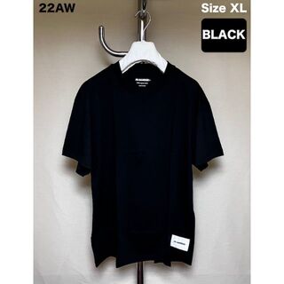 ジルサンダー(Jil Sander)の新品 XL JIL SANDER 22aw パックTシャツ 黒 バラ 3837(Tシャツ/カットソー(半袖/袖なし))