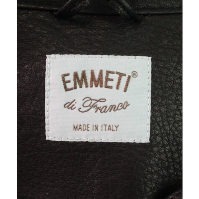 EMMETI(エンメティ)のEMMETI エンメティ ライダース 46(M位) 黒系 【古着】【中古】 メンズのジャケット/アウター(ライダースジャケット)の商品写真