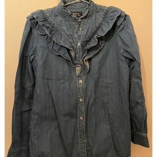 アーペーセー(A.P.C)のAPC デニムフリルブラウス(シャツ/ブラウス(長袖/七分))