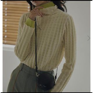 アメリヴィンテージ(Ameri VINTAGE)のPLAID SHEER TURTLE KNIT Ameri Vintage(カットソー(長袖/七分))