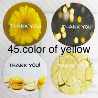 45.color of yellow【thank you シール48枚】(カード/レター/ラッピング)