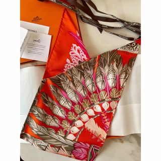 美品】エルメス HERMES エコバッグ ブラウン オレンジ 新品未使用-