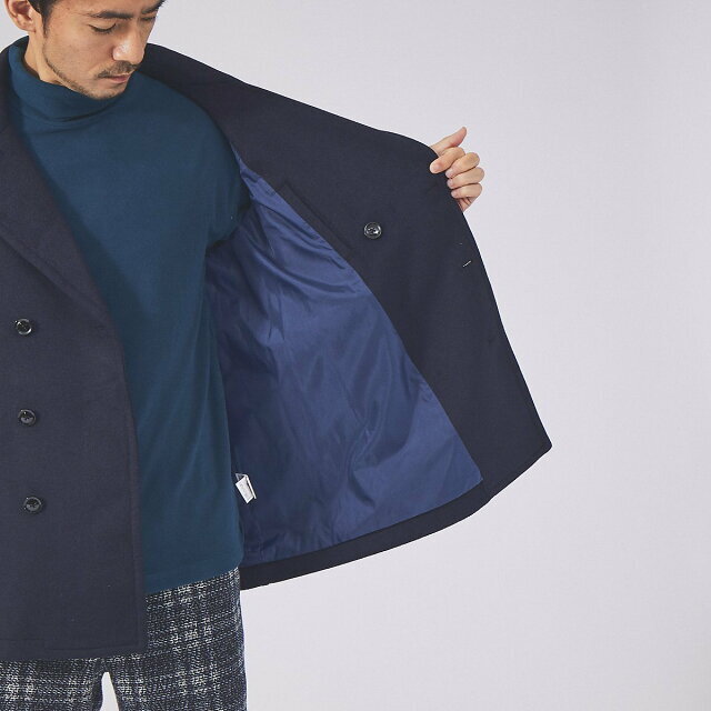 アバハウスMELTON PEA-COAT(LONG)ネイビーM