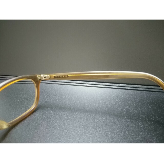 白山眼鏡店 メガネ ウェリントン 黄色 琥珀 ブラウン めがね メンズのファッション小物(サングラス/メガネ)の商品写真