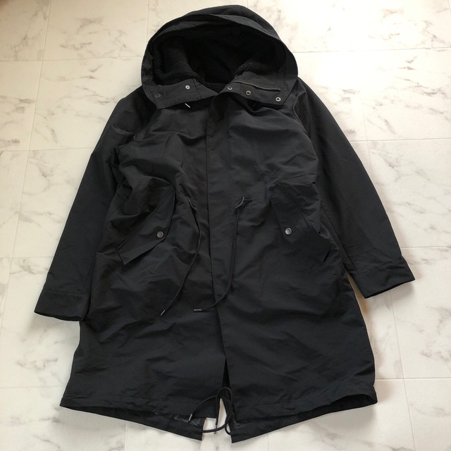 新品】プラステ ボアライナーモッズコート Lサイズ カーキ-