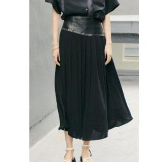 ルシェルブルー(LE CIEL BLEU)の新品ルシェルブルー　Leather Corset Skirt(ロングスカート)