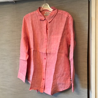 ローズバッド(ROSE BUD)のローズバット　オレンジピンクリネンシャツ(シャツ/ブラウス(長袖/七分))