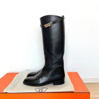 Hermes - HERMESエルメス ロングブーツ ジャンピング ケリー シルバー Hermes - HERMESエルメス ロングブーツ ジャンピング ケリー シルバー