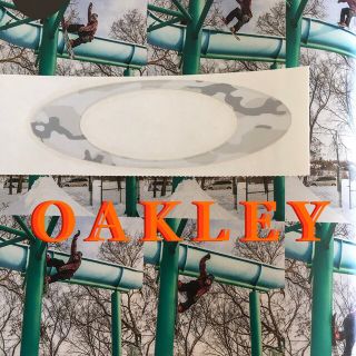 オークリー(Oakley)のOAKLEYオークリーUS限定カモオーバルダイカットステッカーwhite(サングラス/メガネ)