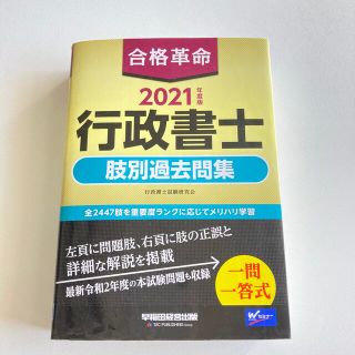 ヒビヒビ様専用合格革命行政書士肢別過去問集 ２０２１年度版(資格/検定)