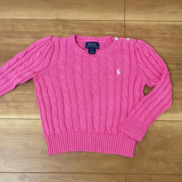 Ralph Lauren(ラルフローレン)のRALPH LAUREN コットンニット　3T キッズ/ベビー/マタニティのキッズ服女の子用(90cm~)(ニット)の商品写真