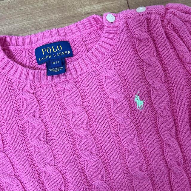 Ralph Lauren(ラルフローレン)のRALPH LAUREN コットンニット　3T キッズ/ベビー/マタニティのキッズ服女の子用(90cm~)(ニット)の商品写真