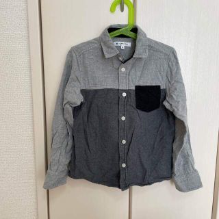 グローバルワーク(GLOBAL WORK)のシャツ  120～130cm 黒 グレー(Tシャツ/カットソー)