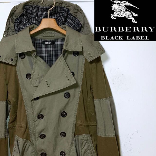 希少品】BURBERRY BLACK LABEL トレンチコート オリーブ M ciavento.com.br