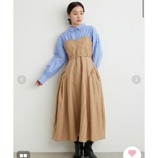 Lily Brown - 2022AW新作 ビスチェドッキングワンピース美品の通販