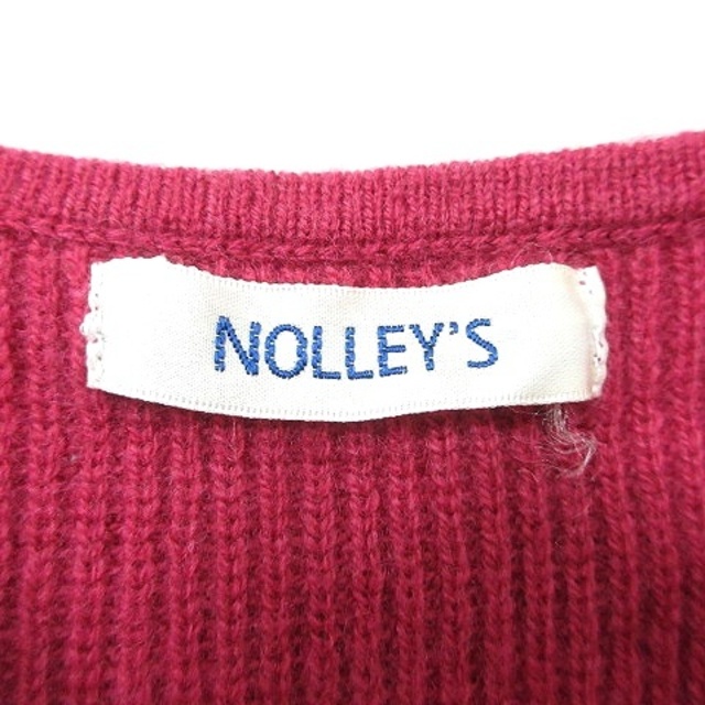 NOLLEY'S(ノーリーズ)のノーリーズ ニット セーター Vネック 長袖 ウール カシミヤ混 38 ピンク レディースのトップス(ニット/セーター)の商品写真