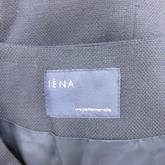 IENA(イエナ)のイエナ IENA ノーカラージャケット 総裏地 ウール 五分袖 黒 ブラック レディースのジャケット/アウター(その他)の商品写真