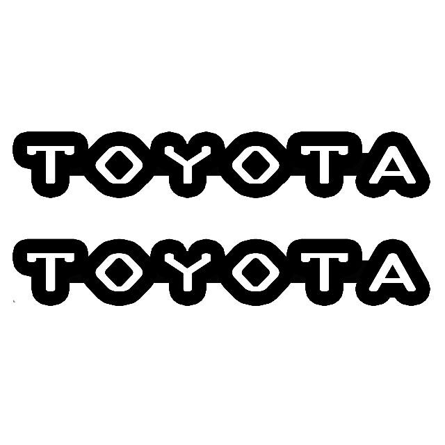＜03＞ カッティングシート　TOYOTA　トヨタ　２枚セット　ステッカー 自動車/バイクの自動車(その他)の商品写真