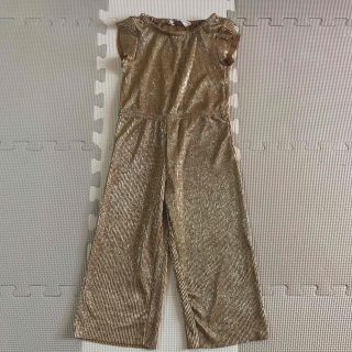 エイチアンドエム(H&M)の【美品】H&M ゴールド　オールインワン　サロペット  クリスマス(パンツ/スパッツ)