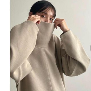 クラネ(CLANE)のCLANE STAND NECK WIDE TOPS(カットソー(半袖/袖なし))