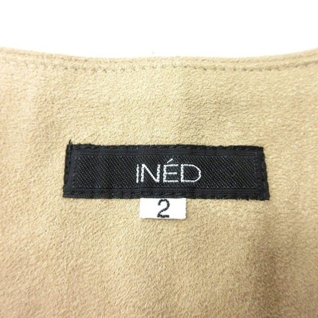 INED(イネド)のイネド INED タイトスカート ミニ フェイクスエード 2 ベージュ /MN レディースのスカート(ミニスカート)の商品写真