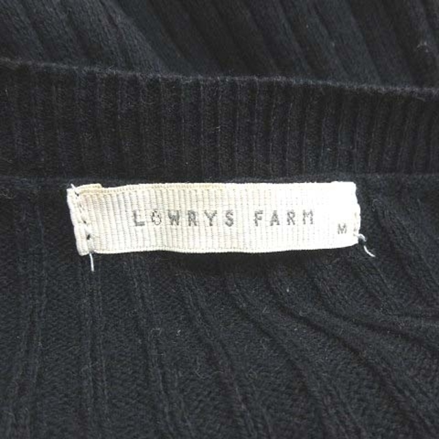 LOWRYS FARM(ローリーズファーム)のローリーズファーム リブニット カットソー 長袖 M 黒 ブラック レディースのトップス(ニット/セーター)の商品写真