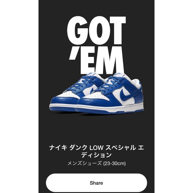 Dunk Low SP Varsity Royal Kentucky ダンクロー