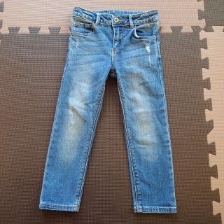 ザラキッズ(ZARA KIDS)の【中古】ZARA KIDS ダメージデニムパンツ 104cm(パンツ/スパッツ)