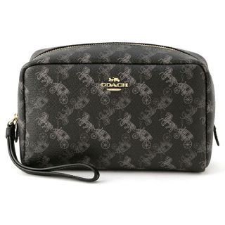 コーチ(COACH)の新品 コーチ COACH ポーチ COSMETIC CASE ブラック 黒(ポーチ)